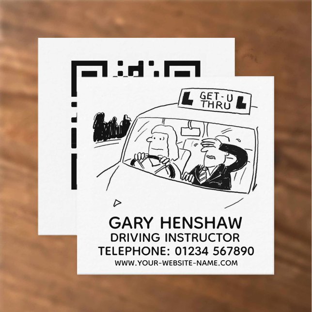 Carte de visite Carré instructeur de conduite (Créateur téléchargé)