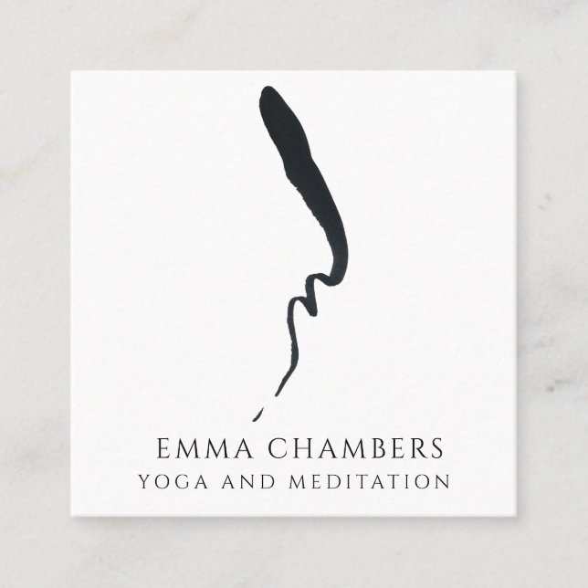 Carte De Visite Carré Instructeur de méditation (Devant)