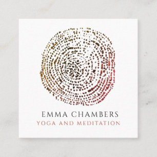 Carte De Visite Carré Instructeur de méditation Yoga