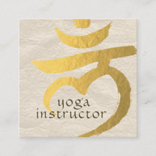 Carte De Visite Carré Instructeur de Yoga Root Chakra Muladhara Mantra L