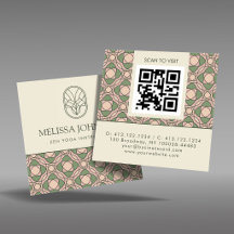 Instructeur de Yoga Zen Moderne Code QR Carré
