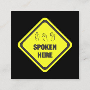 Carte De Visite Carré Interprète de langue des signes américaine