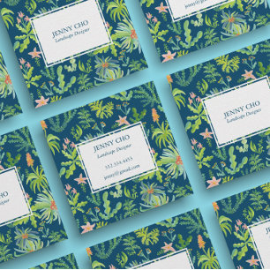 Carte De Visite Carré Jardin Paysage Jardinage Plante Cool moderne