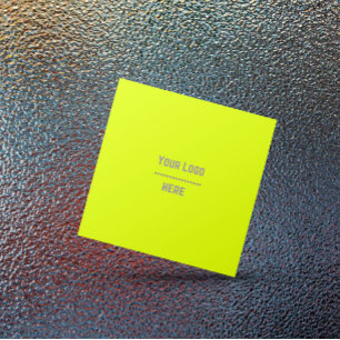 Carte De Visite Carré jaune fluorescent - ajoutez votre logo