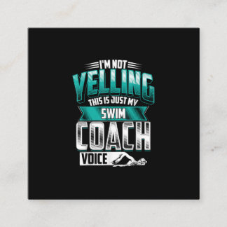 Carte De Visite Carré Je Ne Joue Pas Swim Coach Voix Amusante Natation