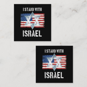 Carte De Visite Carré je suis avec israël