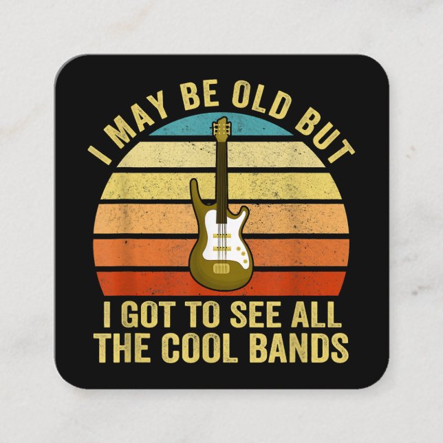 Carte De Visite Carré Je Suis Peut-Être Vieille Mais Je Dois Voir Toutes (Devant)