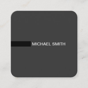 Carte De Visite Carré Jet et noir minimaliste moderne