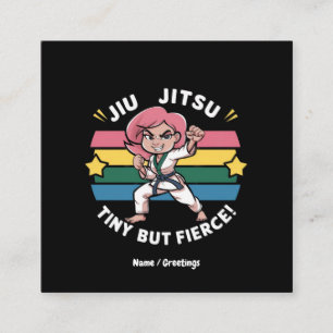 Carte De Visite Carré Jiu Jitsu Mince Mais Fierce Donner Confiance Aux F