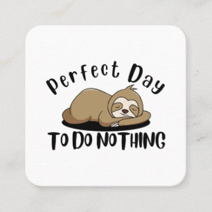 Carte De Visite Carré Journée Parfaite Pour Ne Rien Faire