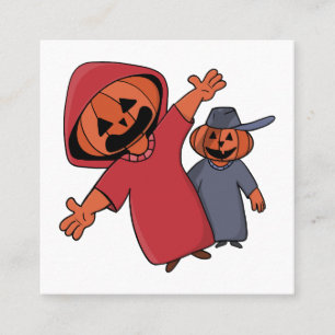 Carte De Visite Carré Joyeux Halloween à vos amis