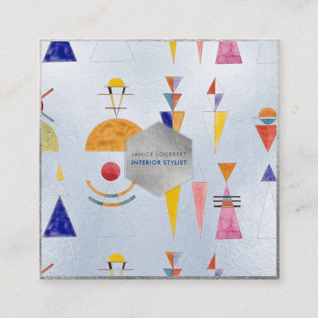 Carte De Visite Carré Kandinsky, Aquarelle, Esquisse Porte de Kiev (Devant)