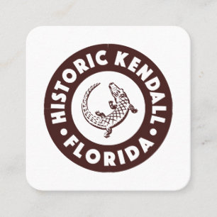 Carte De Visite Carré Kendall Florida Circle - Brown