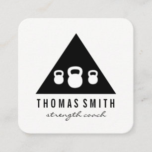 Carte De Visite Carré Kettle Bell Personal Trainer   Triangle