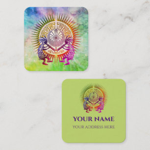 Carte De Visite Carré Kokopelli Duo - Homme Dans Le Maze - Sun 1a