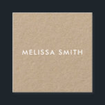 Carte De Visite Carré Kraft moderne minimaliste<br><div class="desc">Carte de visite minimaliste moderne Kraft. Un modèle design rustique carte de visite tendance,  personnalisez avec vos détails d'affaires pour une carte de contact unique minimale.</div>