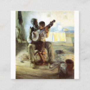 Carte De Visite Carré La Leçon Du Banjo Par Henry Ossawa Tanner