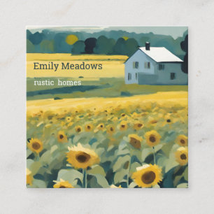 Carte De Visite Carré La maison des tournesols