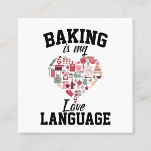 Carte De Visite Carré La pâtisserie est mon langage de l'amour - Boulang