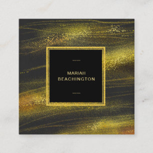 Carte De Visite Carré La poussière d'or audacieuse abstraite de *~* et