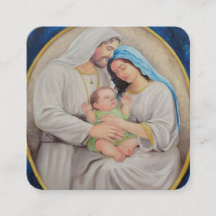 Carte De Visite Carré La Sainte Famille : Portrait de l'Amour Divin