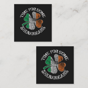Carte De Visite Carré La St. Patrick's c'est l'heure de quelques malvers