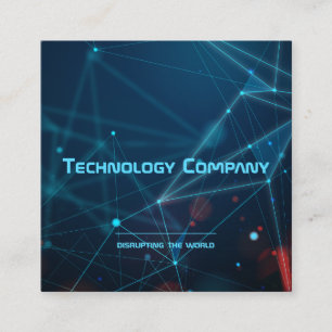 Carte De Visite Carré La technologie numérique La création moderne et él