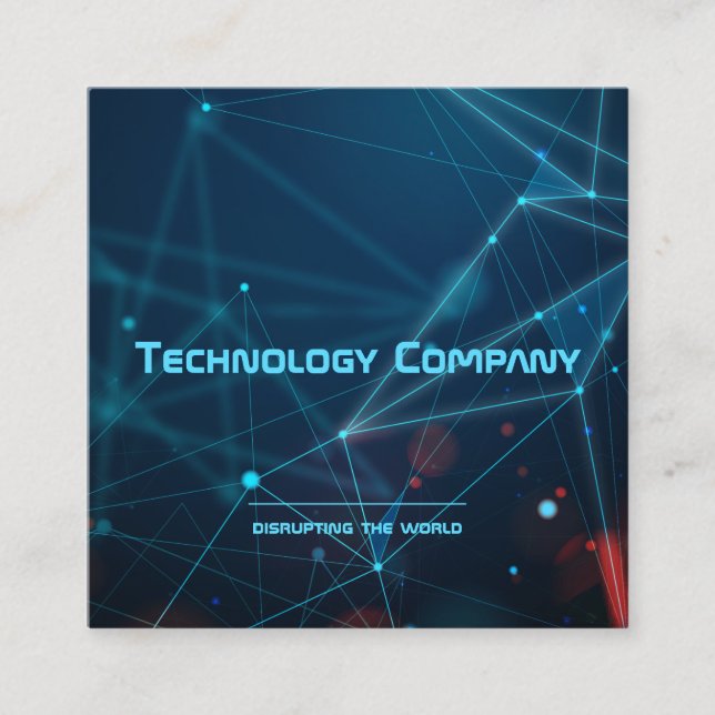 Carte De Visite Carré La technologie numérique La création moderne et él (Devant)