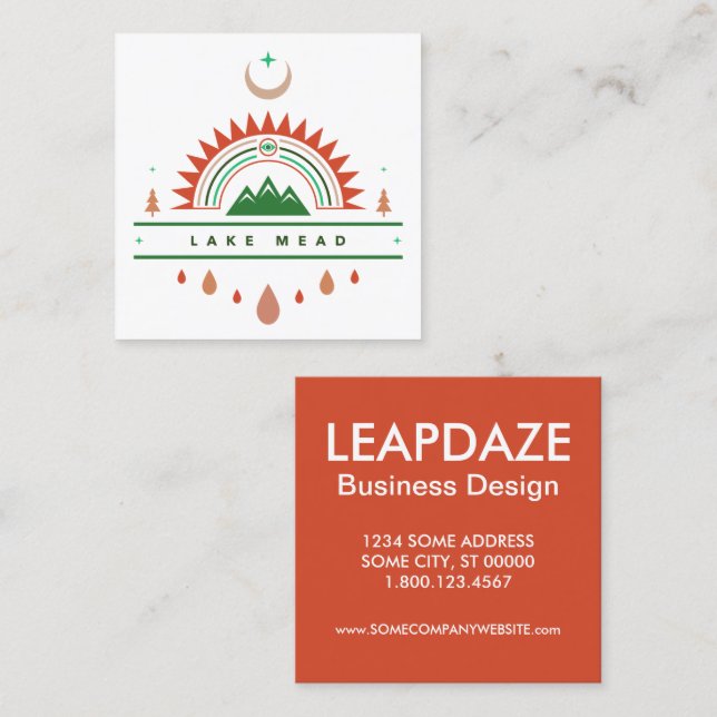 Carte De Visite Carré lac mead arizona (Devant / Derrière)