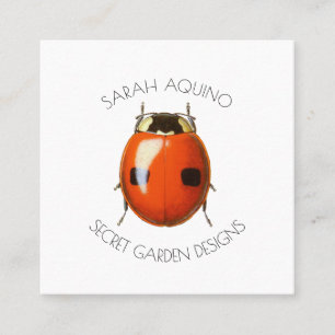 Carte De Visite Carré Ladybug Gardener Ou Paysagiste