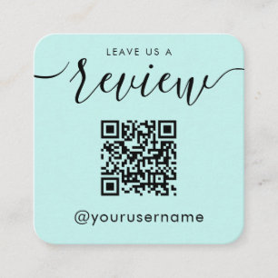 Carte De Visite Carré Laissez-nous un commentaire QR Code Orange Instagr