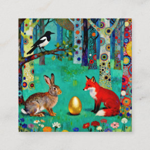 Carte De Visite Carré Lapin, Pie et Renard et «Le Chemin du Partage»