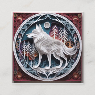 Carte De Visite Carré L'art papier 3D est un type d'art créé par l'utili