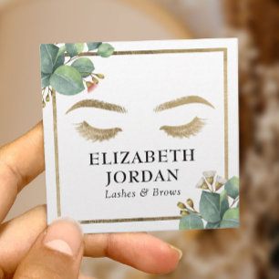 Carte De Visite Carré Lashes Bros Maquillage Artiste Salon Botanique Vin