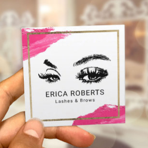 Carte De Visite Carré Lashes Eyelash maquillage Artiste de beauté modern