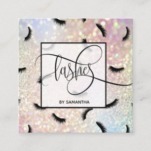 Carte De Visite Carré Lashes Motif Beaucoup de Lashes Eyelash Artiste La