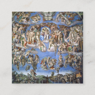 Carte De Visite Carré Last Judment From The Sistine Chapel By Michelan