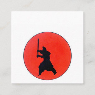 Carte De Visite Carré Le Chemin Japonais Bushido Du Guerrier