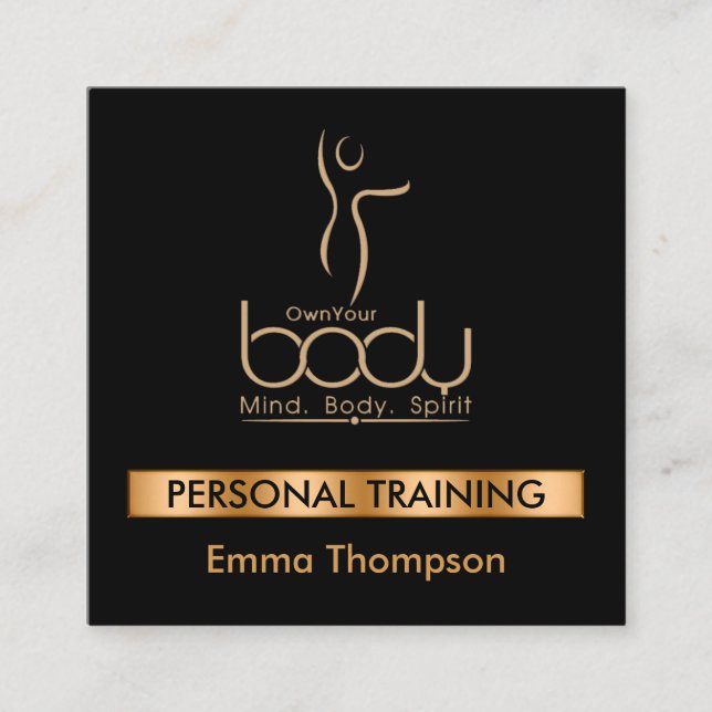 Carte De Visite Carré Le client possède votre corps (Devant)
