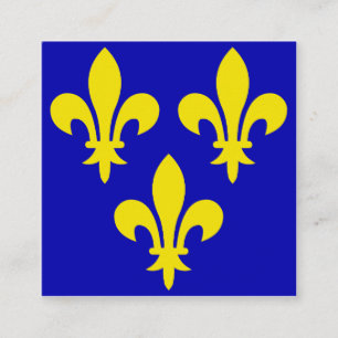 Carte De Visite Carré Le drapeau médiéval de France