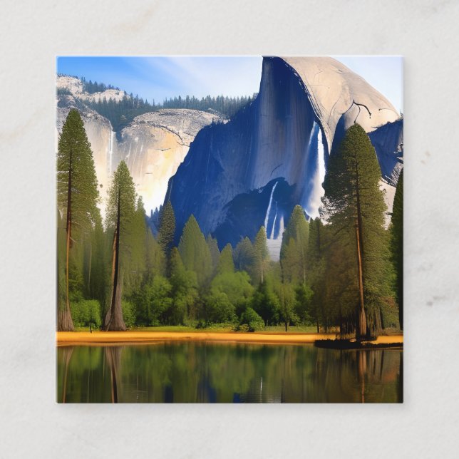 Carte De Visite Carré Le parc national de Yosemite est un parc national  (Devant)