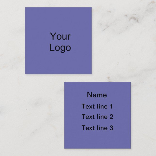 Carte De Visite Carré Le temps. Texte personnalisé. (Devant / Derrière)