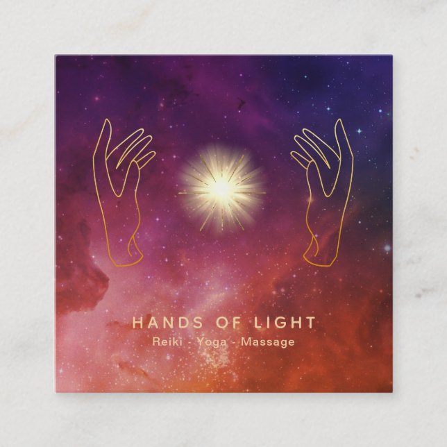 Carte De Visite Carré Le *~* tient le premier rôle les lumières (Devant)