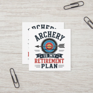 Carte De Visite Carré Le Tir à l'Arc Est Mon Plan De Retraite Archer