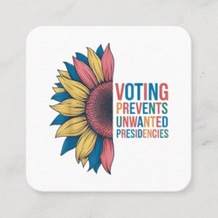 Carte De Visite Carré Le Vote Empêche Les Présidences Indésirées Le Dési
