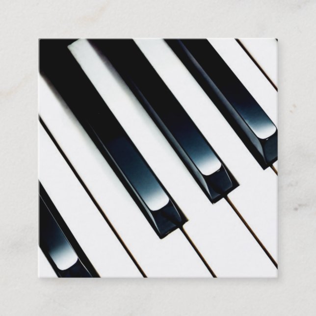 Carte De Visite Carré leçons de piano (Devant)