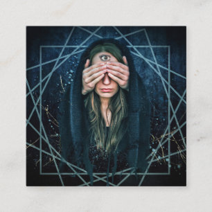 Carte De Visite Carré Lectures moyennes de Tarot Troisième oeil