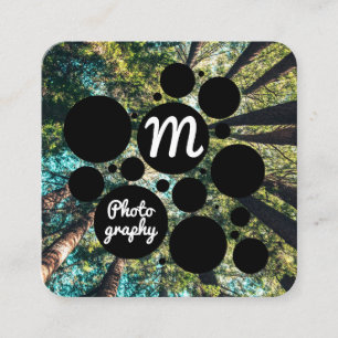 Carte De Visite Carré Les arbres dans la forêt   Photographie de la faun