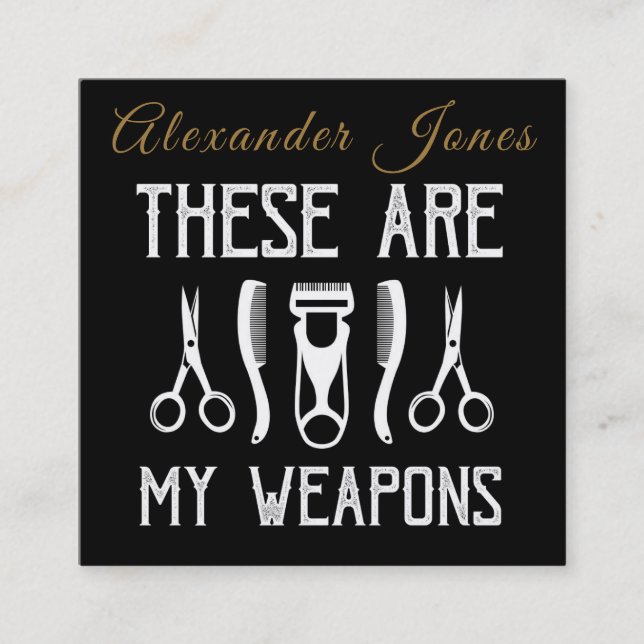 Carte De Visite Carré Les outils du commerce Personnaliser (Devant)