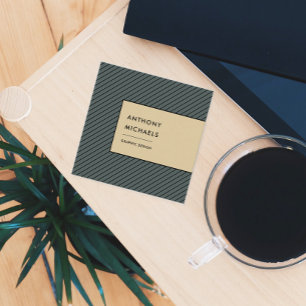 Carte De Visite Carré Les rayures modernes